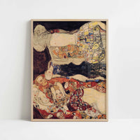 The Bride (1917-18) by Gustav Klimt – Art Print - Art print in oak frame