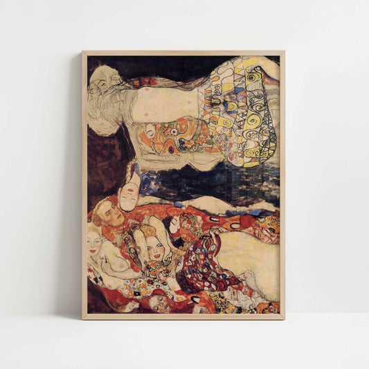 The Bride (1917-18) by Gustav Klimt – Art Print - Art print in oak frame