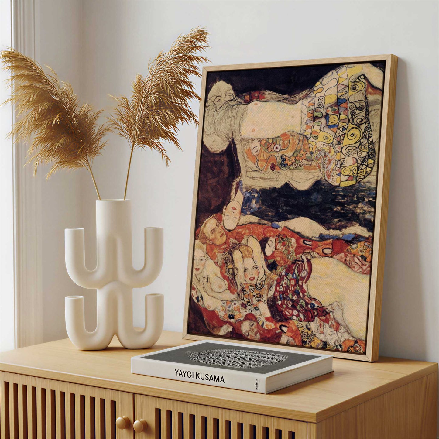 Framed Canvas - Framed canvas in a stylish interior setting
