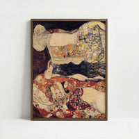 The Bride (1917-18) by Gustav Klimt – Art Print - Art print in dark wood frame