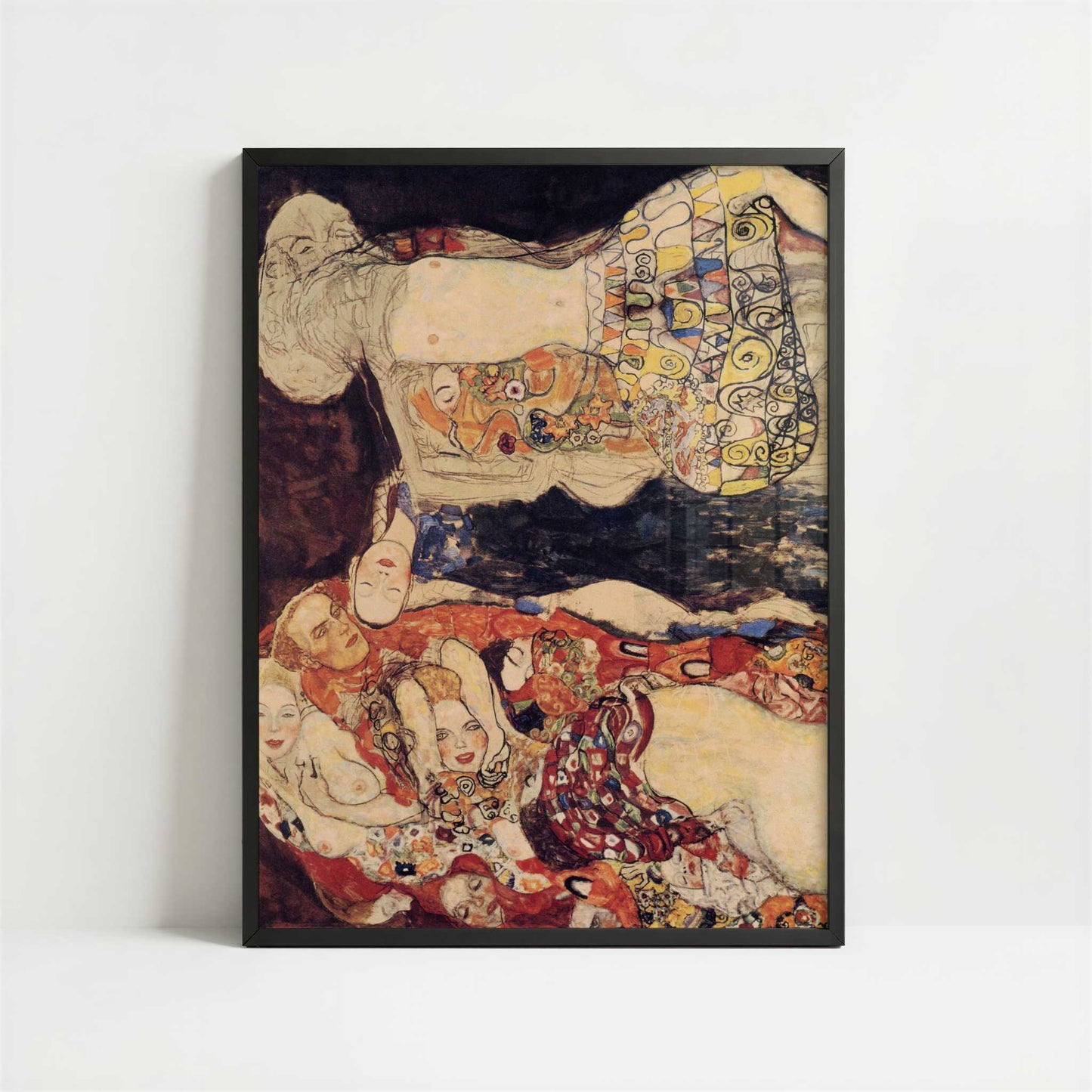 The Bride (1917-18) by Gustav Klimt – Art Print - Art print in black frame