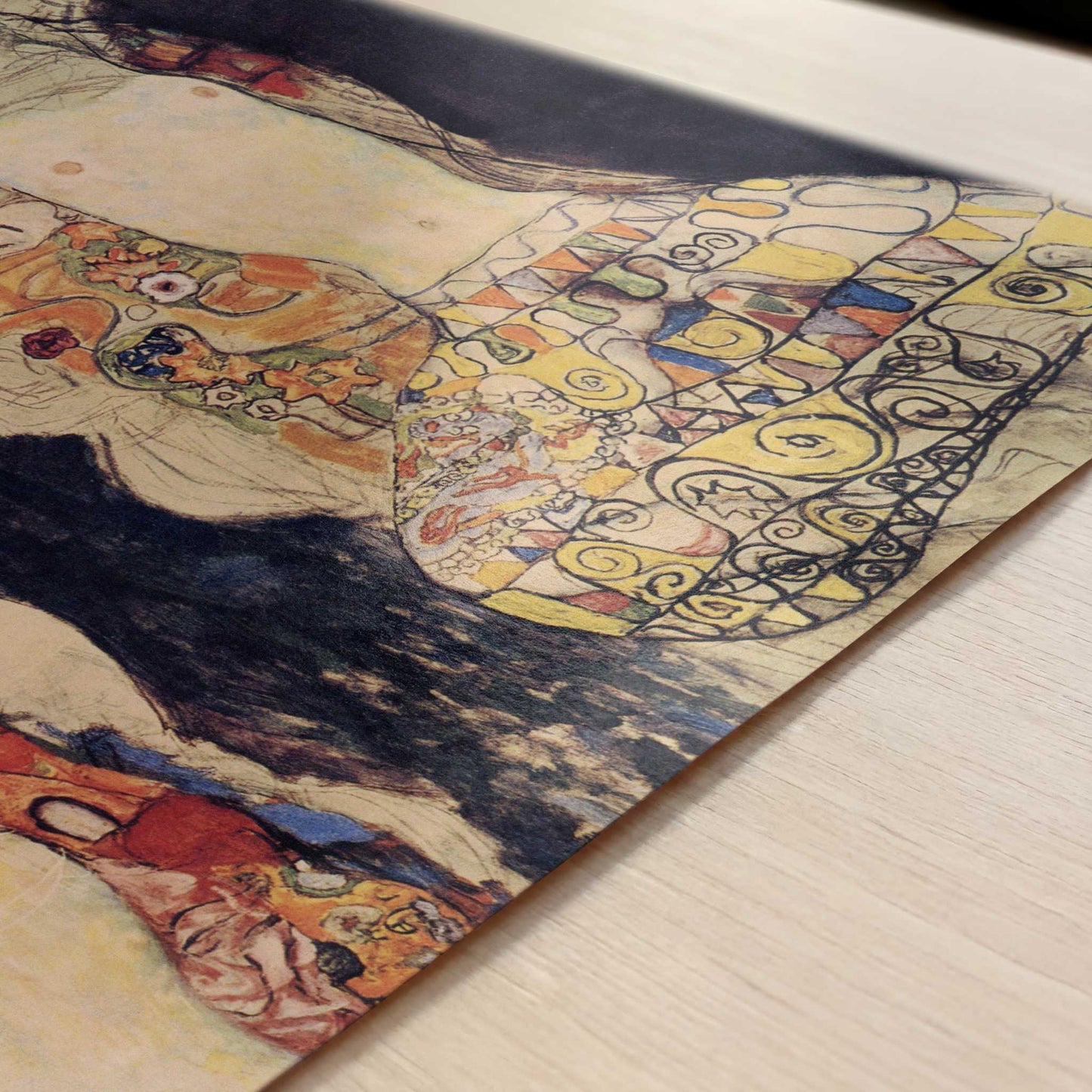 The Bride (1917-18) by Gustav Klimt – Art Print - Close-up detail of the art print