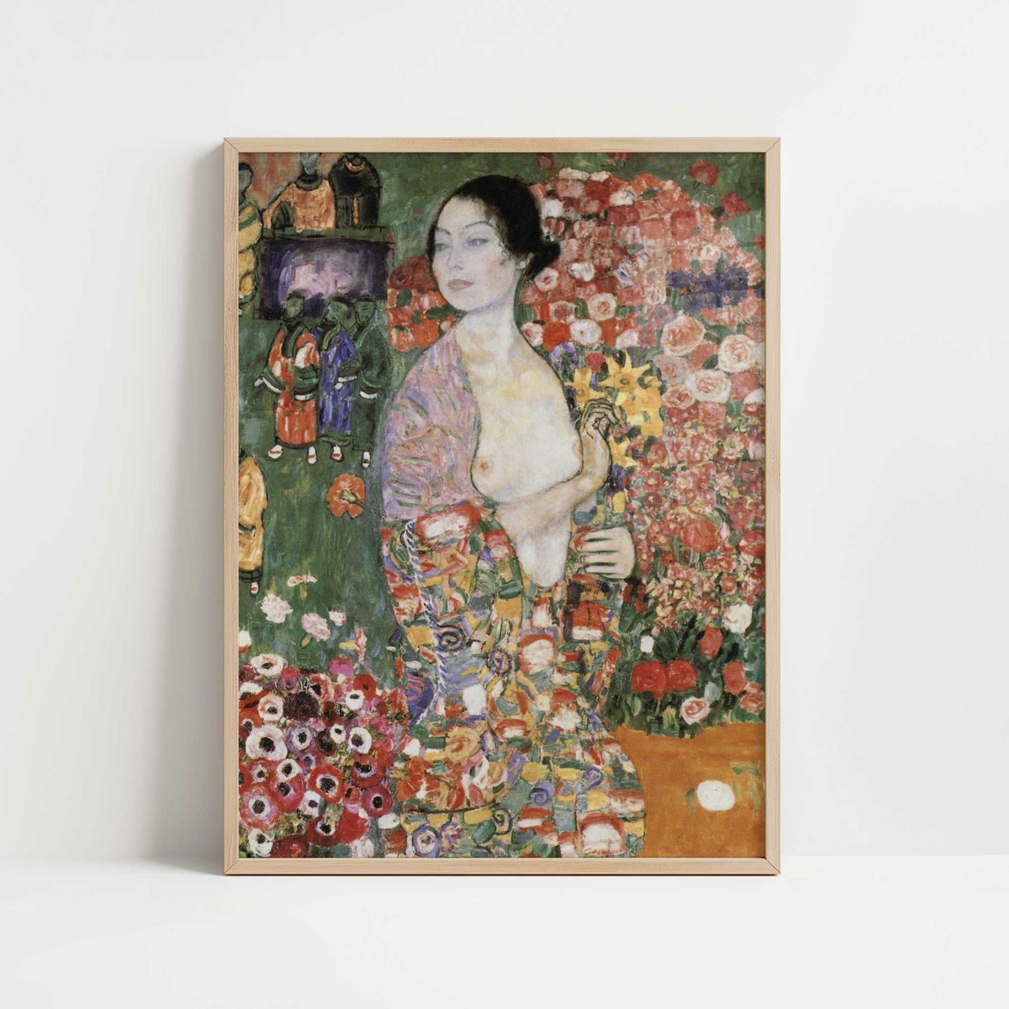 The Dancer (1916-18) by Gustav Klimt – Art Print - Art print in oak frame