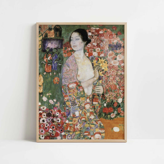 The Dancer (1916-18) by Gustav Klimt – Art Print - Art print in oak frame
