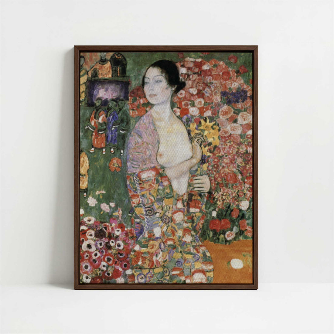 Framed Canvas - Framed canvas in dark wood color frame