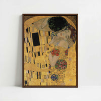 Framed Canvas - Framed canvas in dark wood color frame