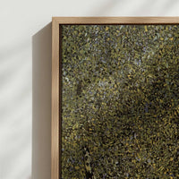 Framed Canvas - Close-up detail and texture of the framed canvas