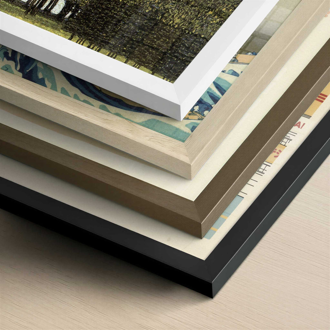 The Park (1910) by Gustav Klimt – Art Print - Close-up detail of the different frames