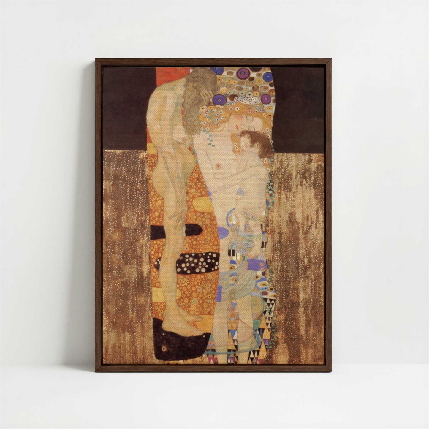 Framed Canvas - Framed canvas in dark wood color frame