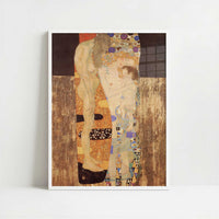 The Three Ages of Woman (1905) by Gustav Klimt – Art Print - Art print in white frame