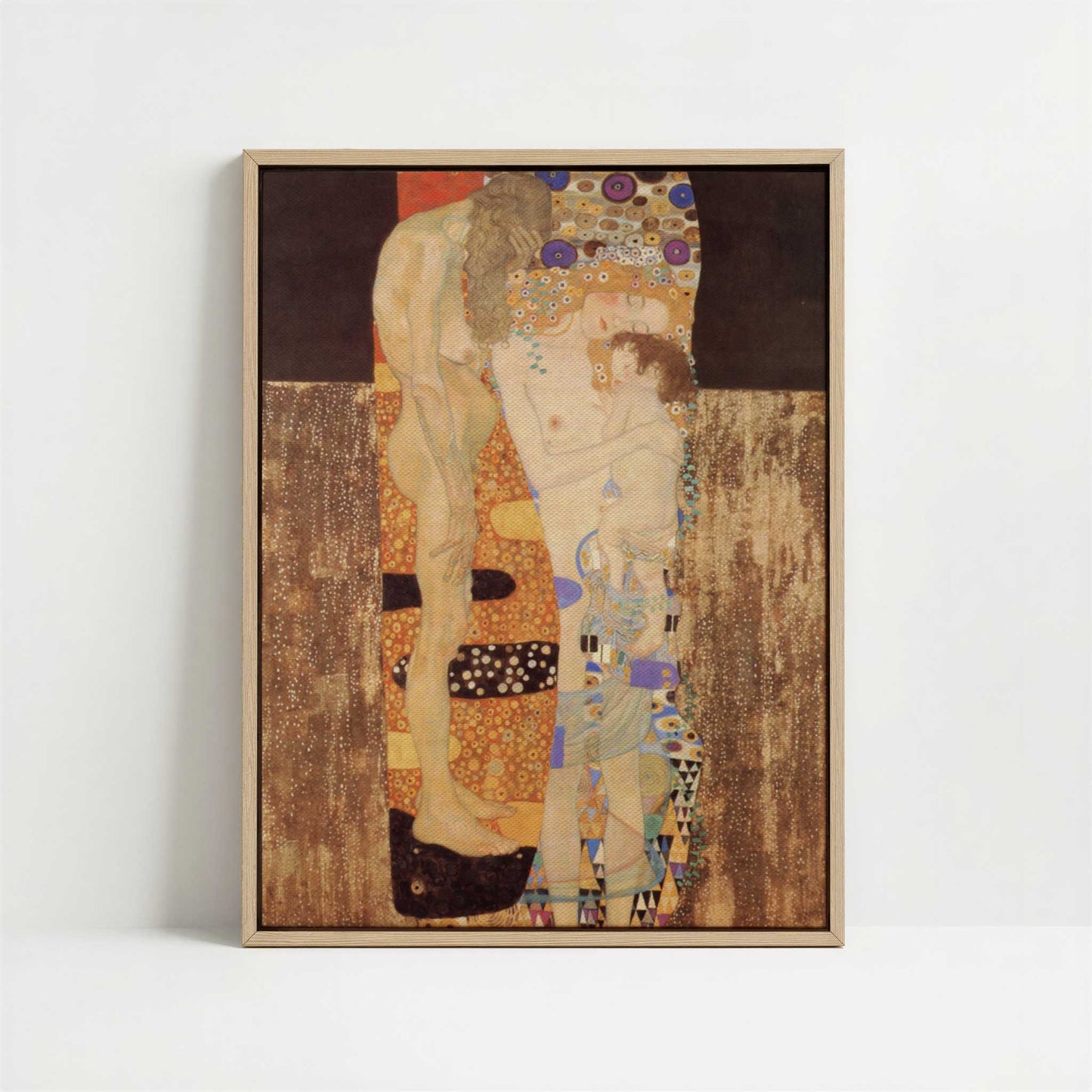 Framed Canvas - Framed canvas in oak color frame