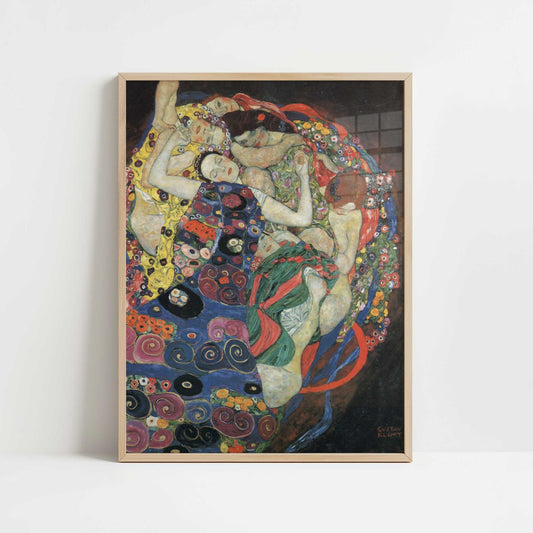 The Virgin (1913) by Gustav Klimt – Art Print - Art print in oak frame