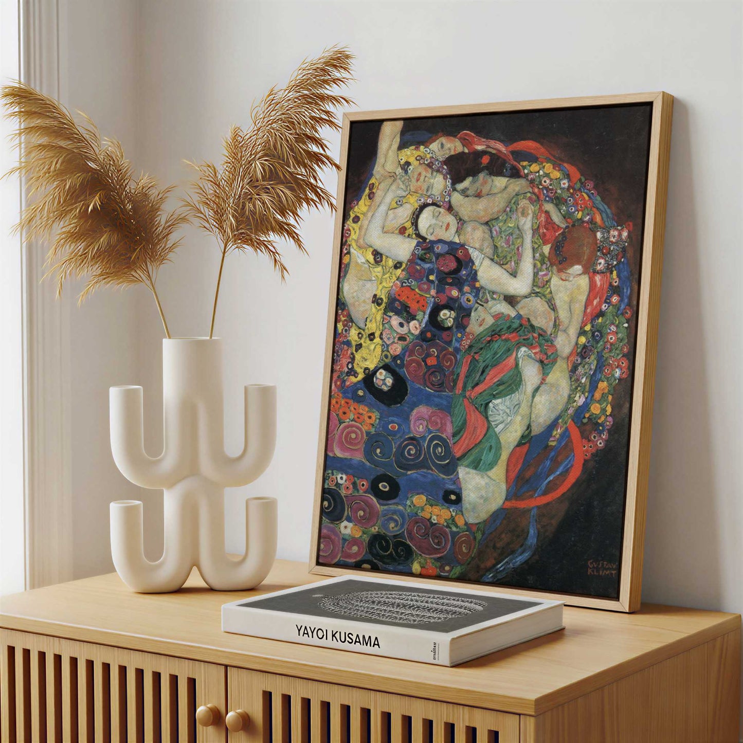 Framed Canvas - Framed canvas in a stylish interior setting