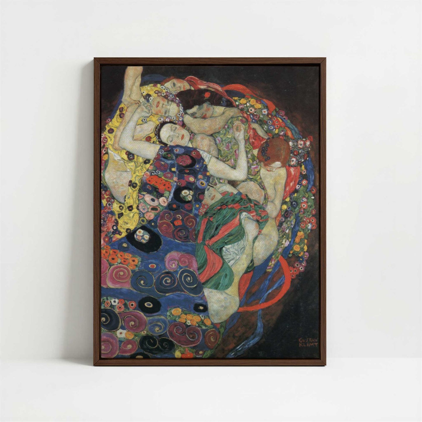 Framed Canvas - Framed canvas in dark wood color frame