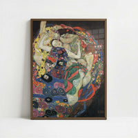 The Virgin (1913) by Gustav Klimt – Art Print - Art print in dark wood frame