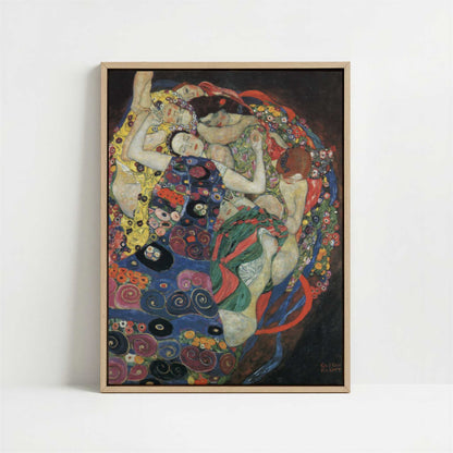 Framed Canvas - Framed canvas in oak color frame