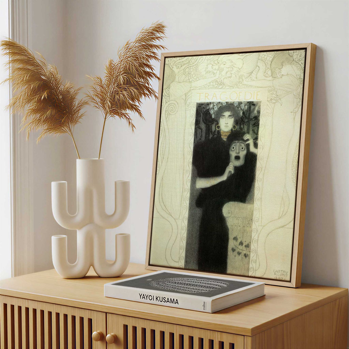 Framed Canvas - Framed canvas in a stylish interior setting