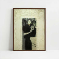 Framed Canvas - Framed canvas in dark wood color frame