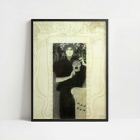 Tragedy (1897) by Gustav Klimt – Art Print - Art print in black frame