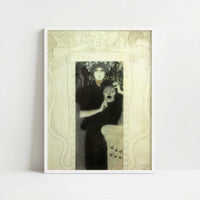 Tragedy (1897) by Gustav Klimt – Art Print - Art print in white frame