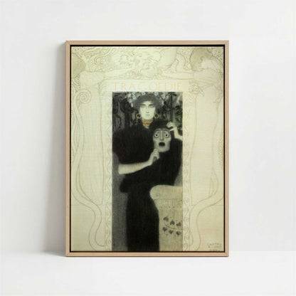 Framed Canvas - Framed canvas in oak color frame