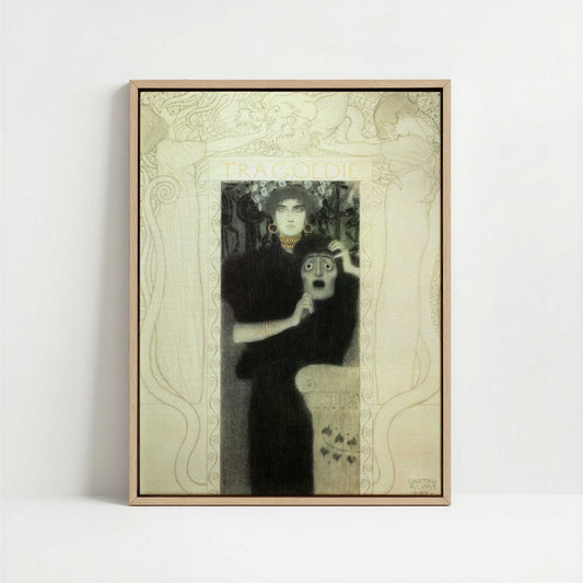 Framed Canvas - Framed canvas in oak color frame