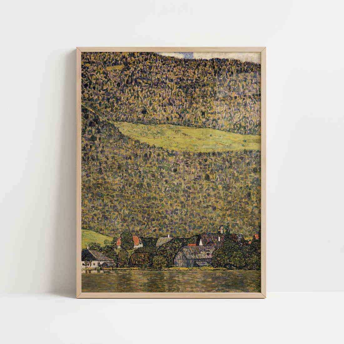 Unterach on the Attersee (1915) by Gustav Klimt – Art Print - Art print in oak frame
