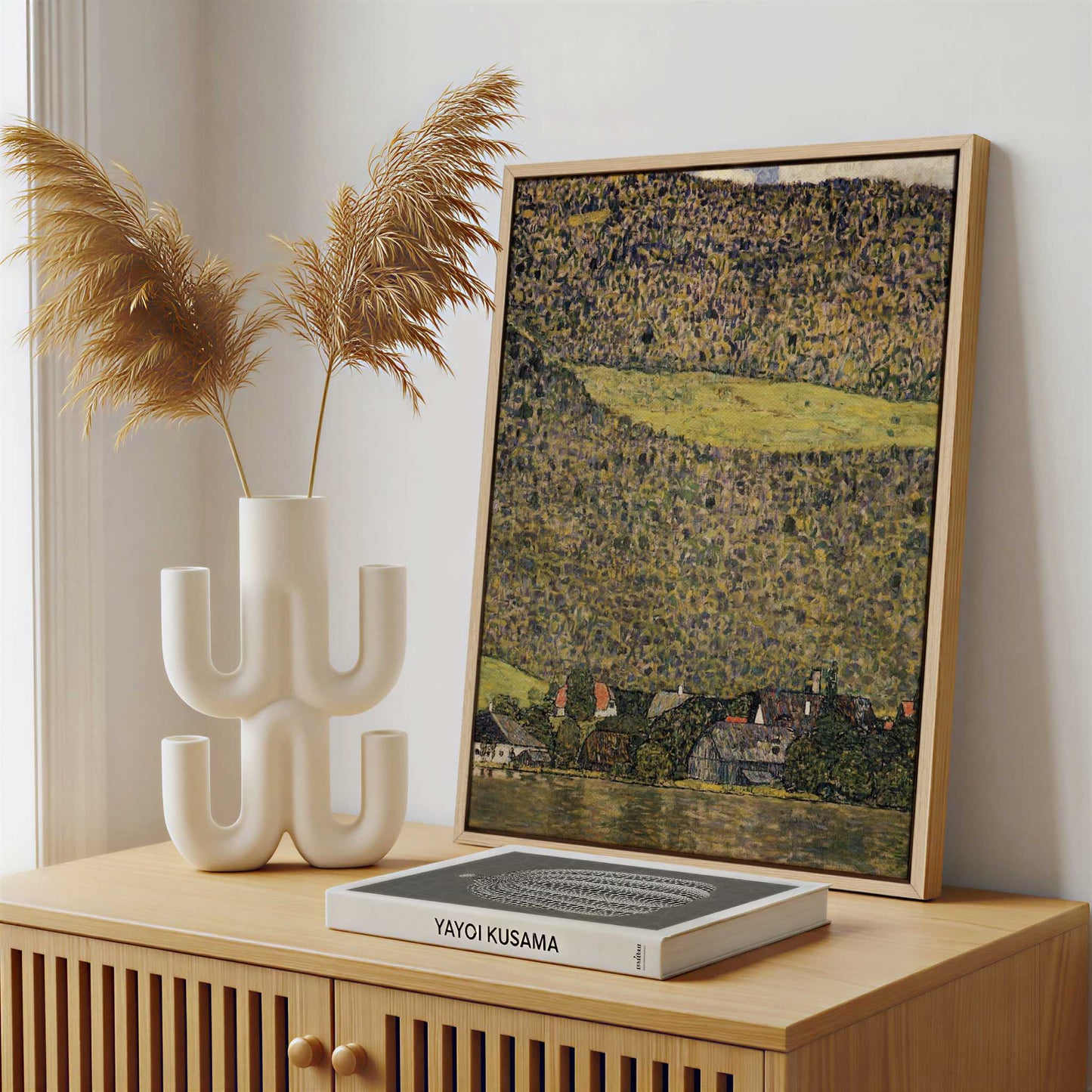 Framed Canvas - Framed canvas in a stylish interior setting
