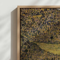 Framed Canvas - Close-up detail and texture of the framed canvas