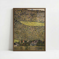 Unterach on the Attersee (1915) by Gustav Klimt – Art Print - Art print in dark wood frame