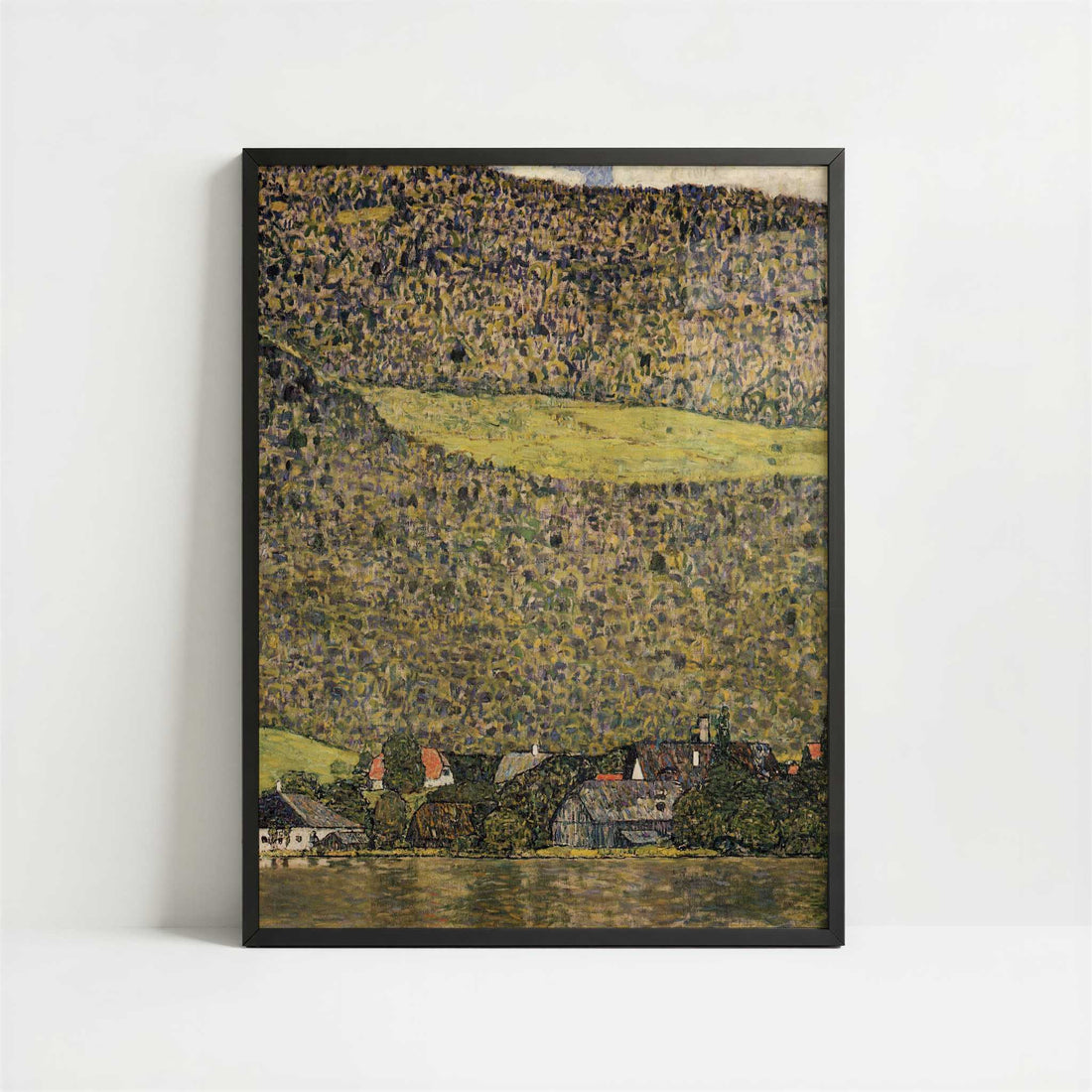 Unterach on the Attersee (1915) by Gustav Klimt – Art Print - Art print in black frame