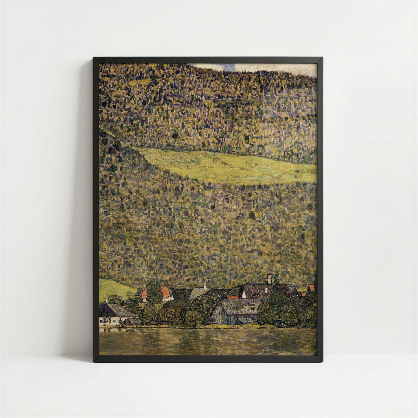 Unterach on the Attersee (1915) by Gustav Klimt – Art Print - Art print in black frame