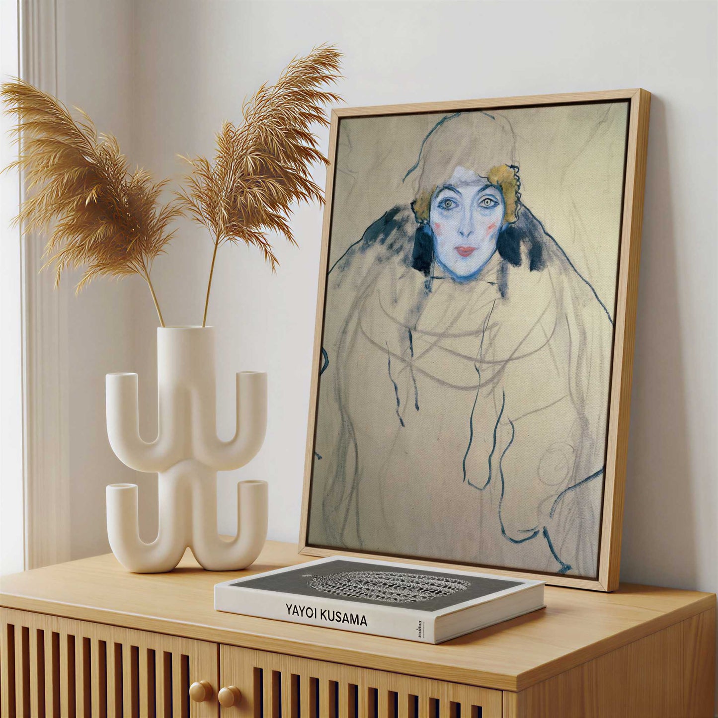 Framed Canvas - Framed canvas in a stylish interior setting