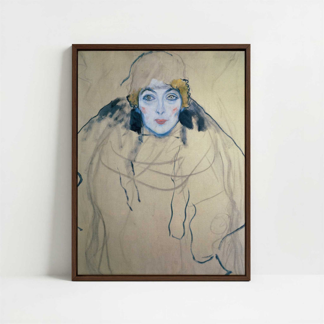 Framed Canvas - Framed canvas in dark wood color frame