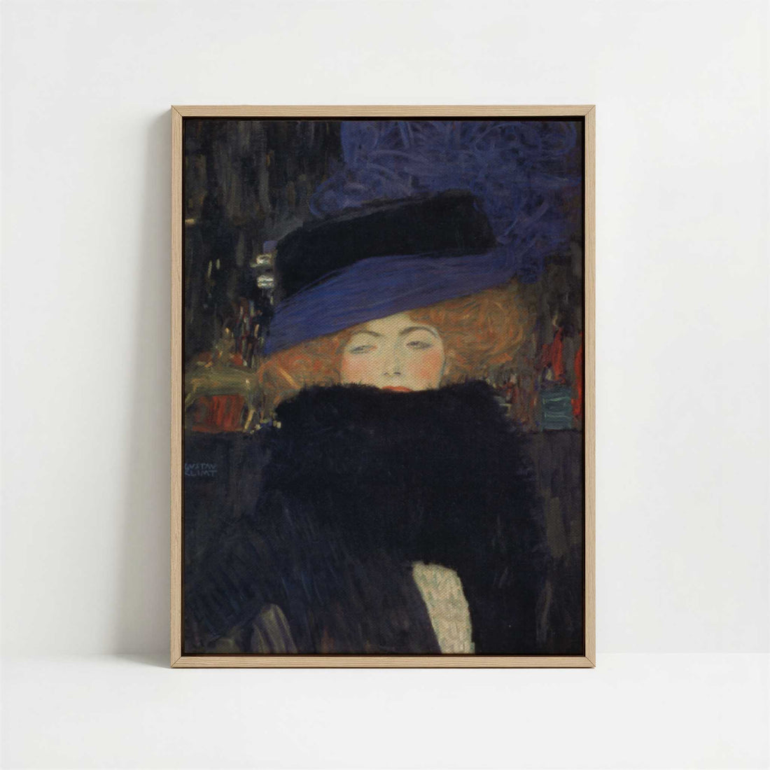 Framed Canvas - Framed canvas in oak color frame