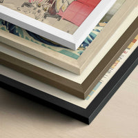 Humorous Picture Showing a Chinese Man (1895) by Kobayashi Kiyochika – Art Print - Close-up detail of the different frames