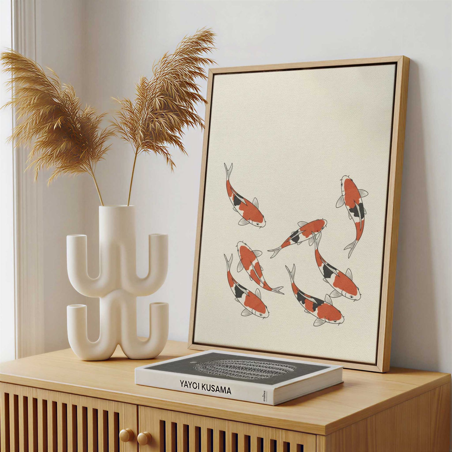 Framed Canvas - Framed canvas in a stylish interior setting