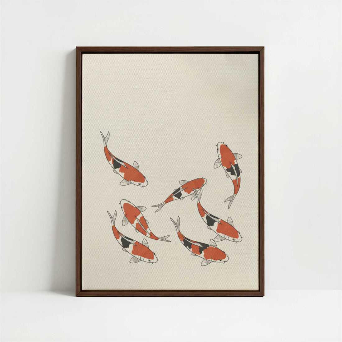 Framed Canvas - Framed canvas in dark wood color frame