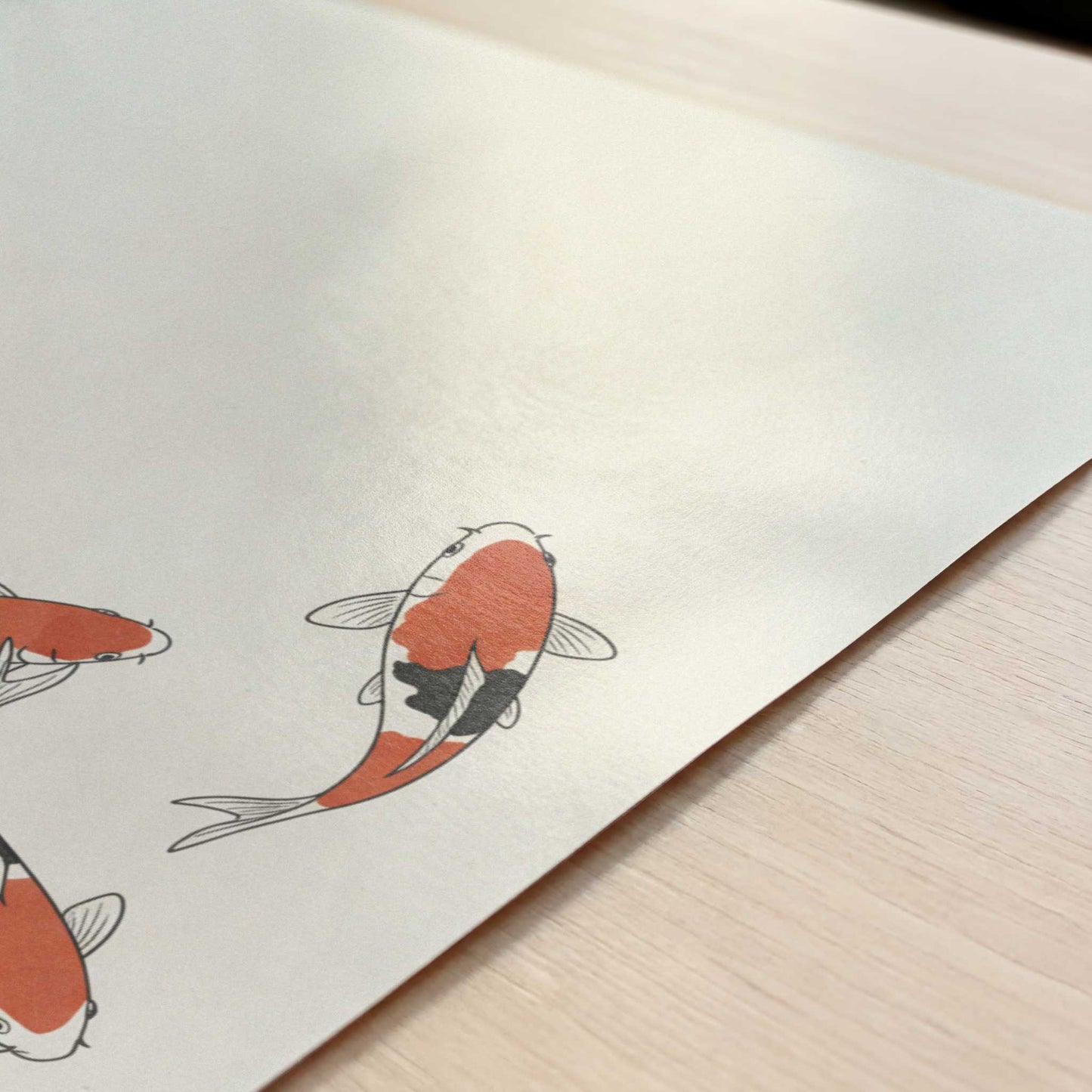 Koi in Still Water - Art Print - Close-up detail of the art print