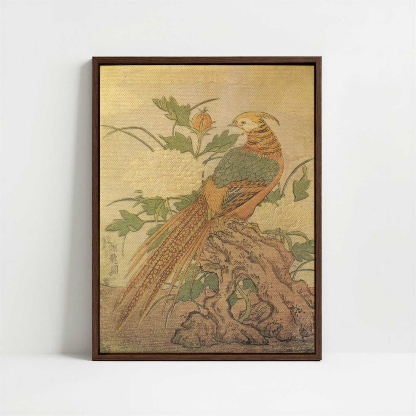 Framed Canvas - Framed canvas in dark wood color frame