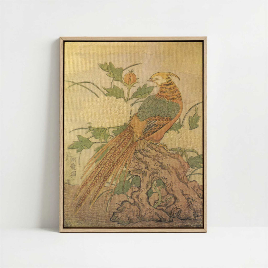 Framed Canvas - Framed canvas in oak color frame