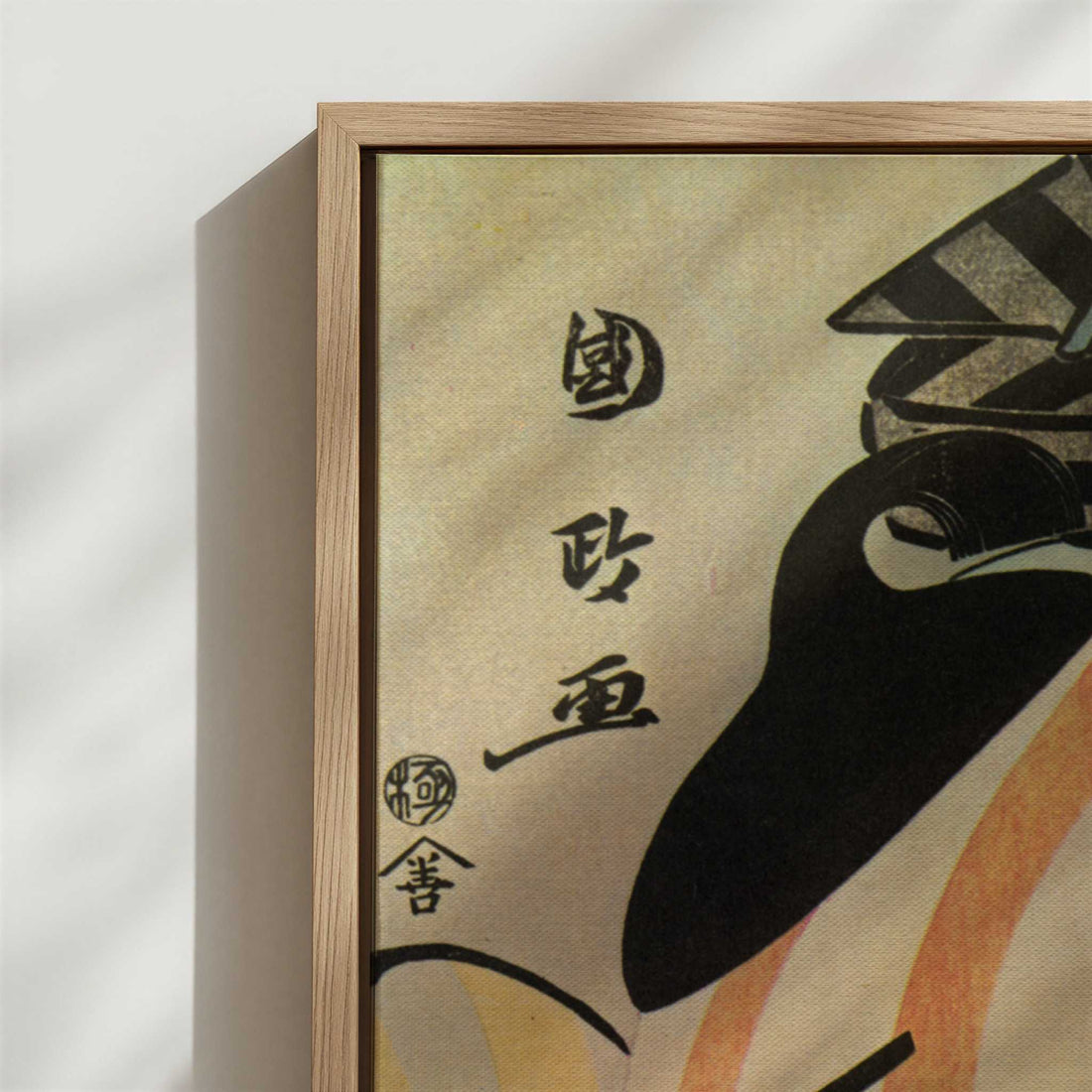 Framed Canvas - Close-up detail and texture of the framed canvas