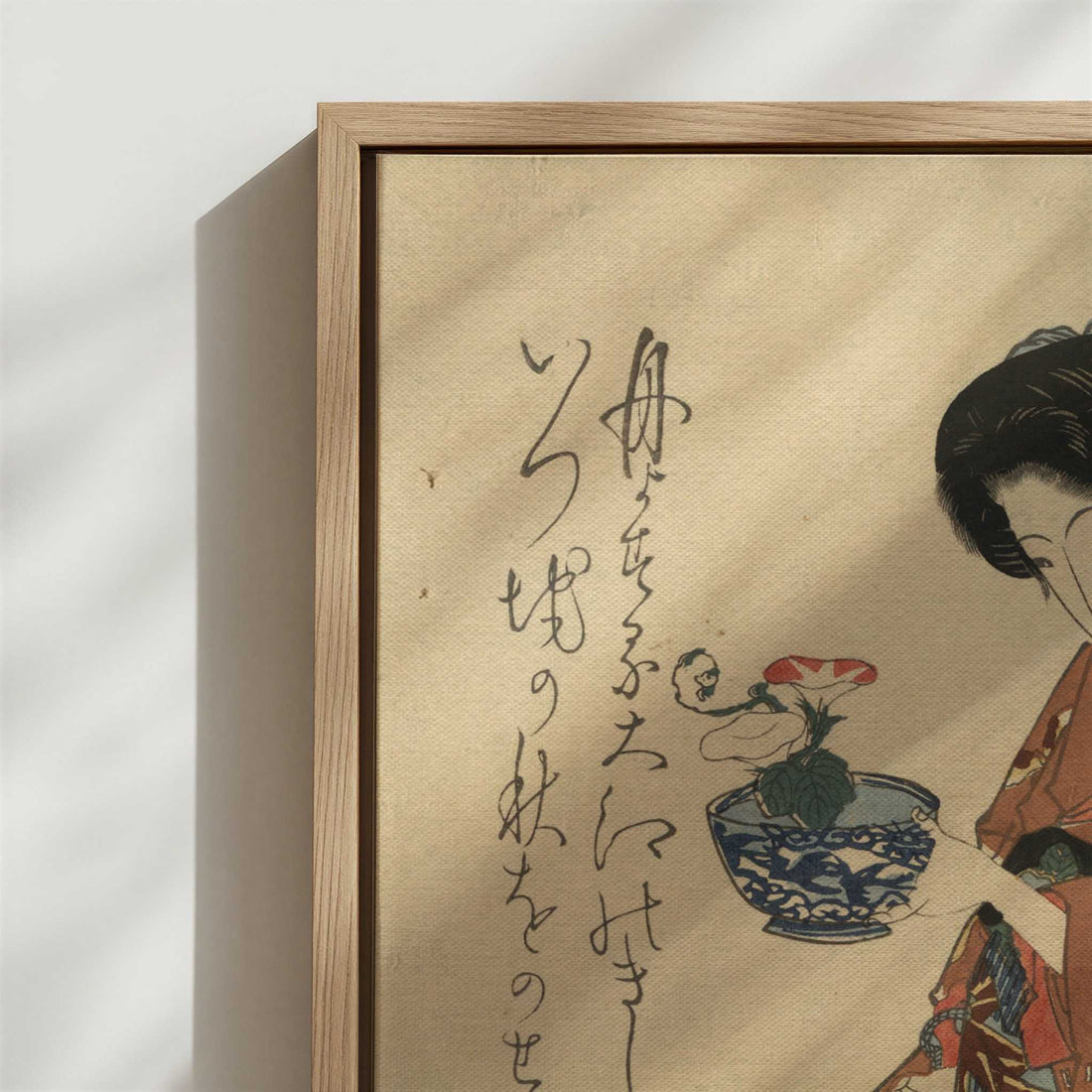 Framed Canvas - Close-up detail and texture of the framed canvas