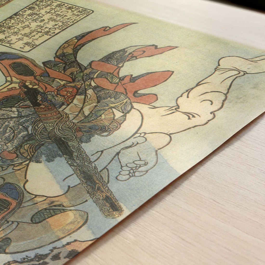 Tameijiro dan Shogo, one of 108 heroes of Suikoden (1827–30) by Utagawa Kuniyoshi – Art Print - Close-up detail of the art print