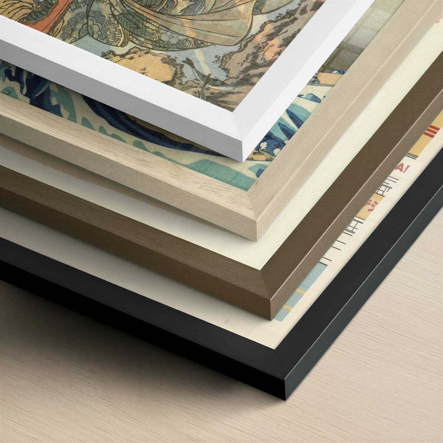 Tameijiro dan Shogo, one of 108 heroes of Suikoden (1827–30) by Utagawa Kuniyoshi – Art Print - Close-up detail of the different frames