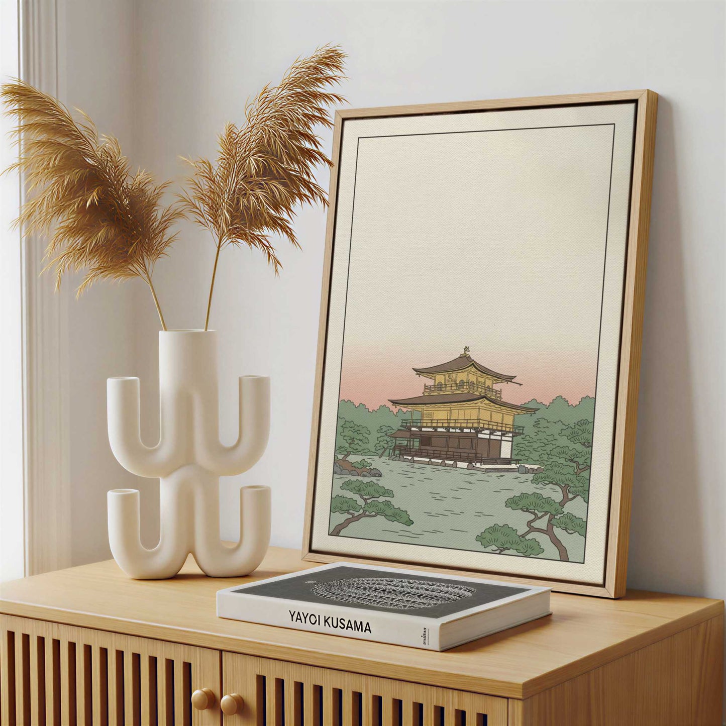 Framed Canvas - Framed canvas in a stylish interior setting