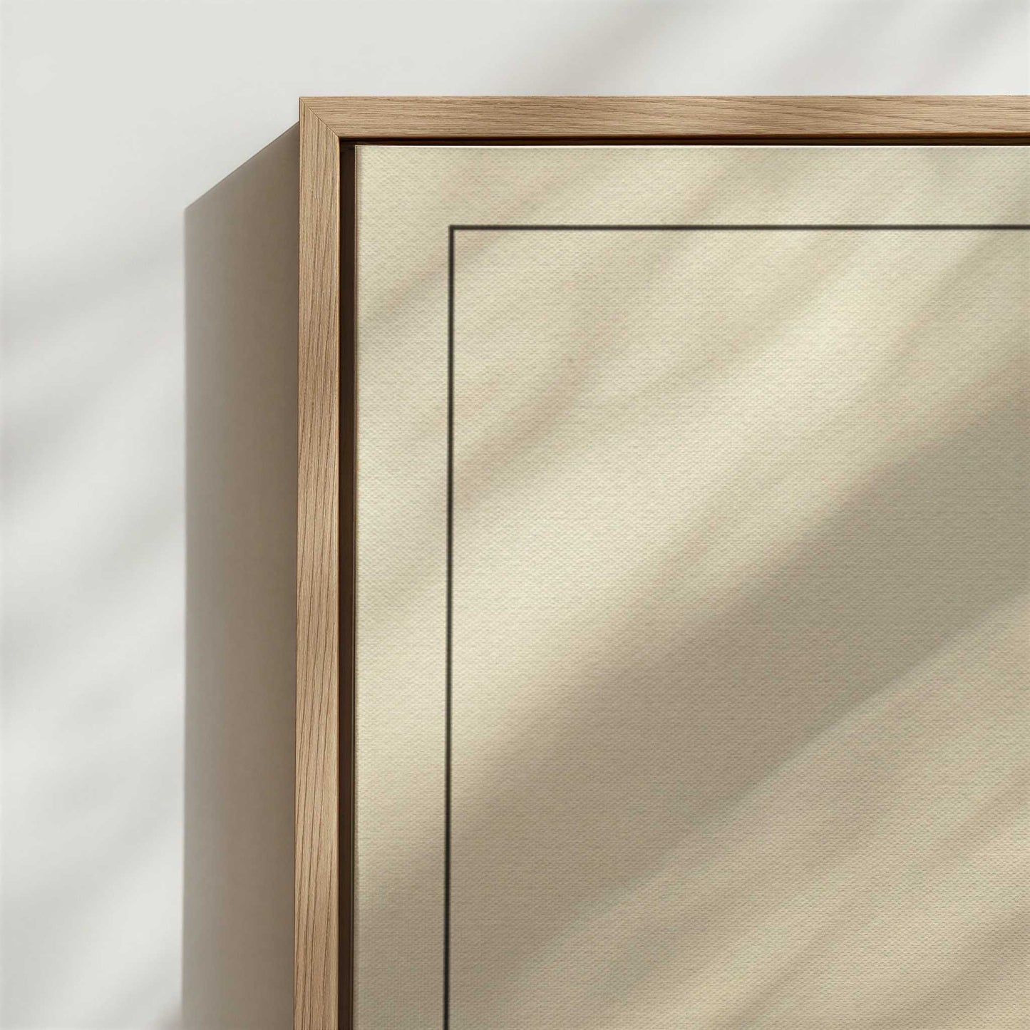 Framed Canvas - Close-up detail and texture of the framed canvas