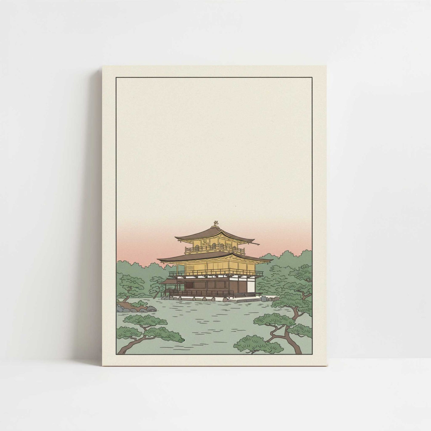 Kyoto’s Golden Pavilion at Dusk - Art Print - Unframed art print