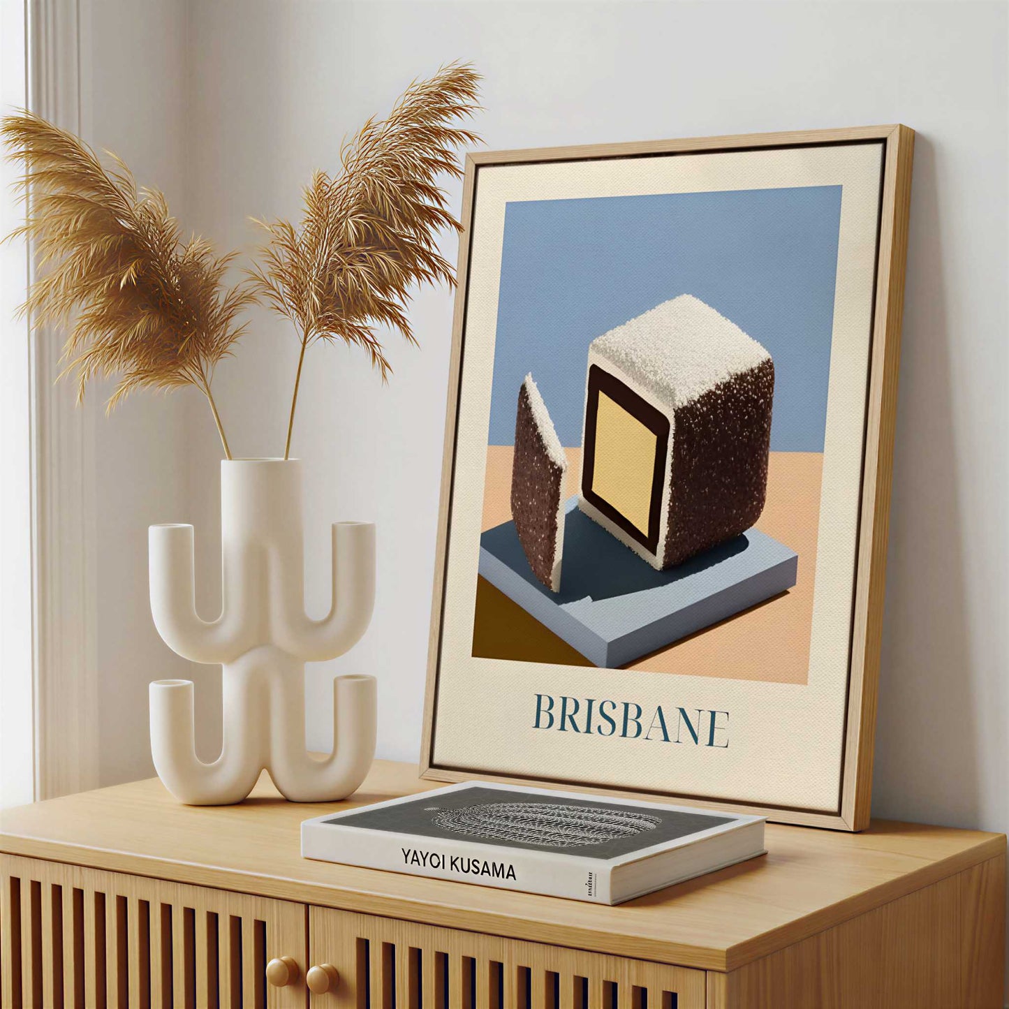 Framed Canvas - Framed canvas in a stylish interior setting