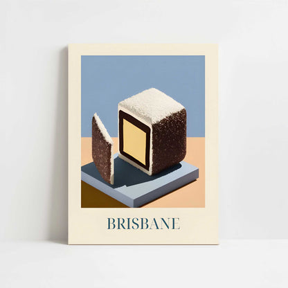 Lamington cake from Brisbane, Australia - Art Print - Unframed art print